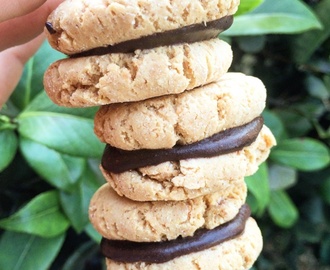 Fudge Filled Peanut Butter Cookies