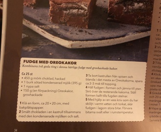 Fudge m oreokakor