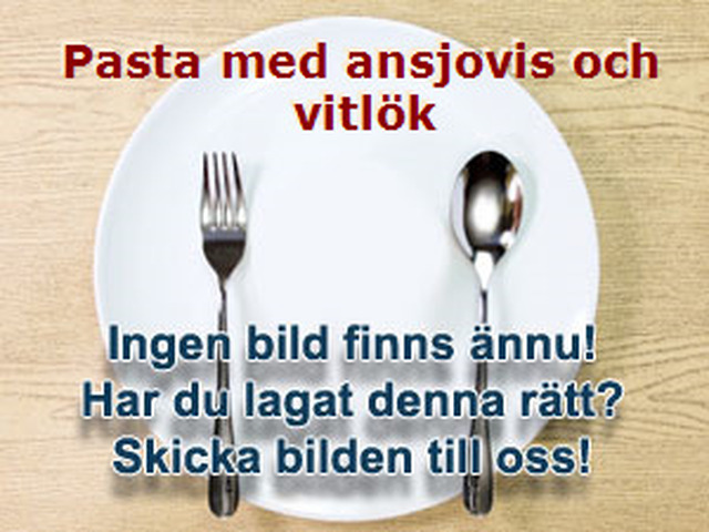 Pasta med ansjovis och vitlök