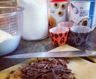 Muffins med chokladbitar...