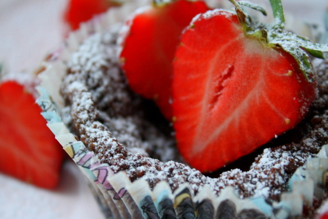 Chokladiga kladdkakemuffins till fikat