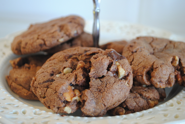 chocolate chip cookies med valnötter