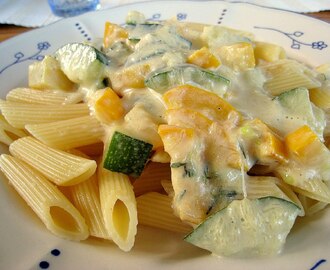 Squash med pasta