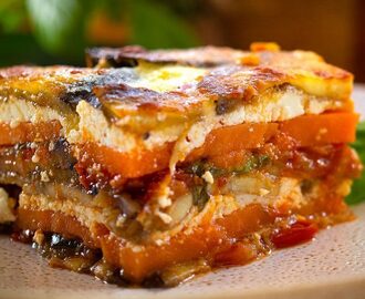 Vegetarian Lasagna - glutenfri utan ägg och pasta