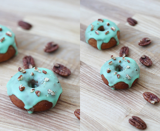 Mini donuts med mint och pecannötter