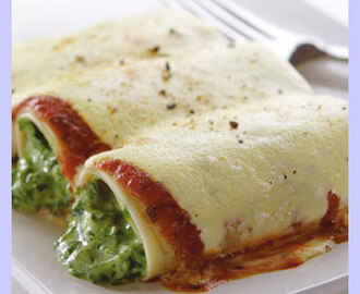 Cannelloni med spenat och ricottaost