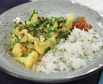 Krämig currygryta med blomkål