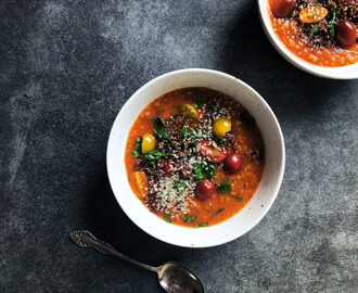 Carrot Tomato Soup With Red Lentils And Quinoa