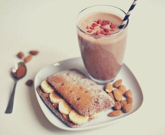 Proteinsmoothie, banan & jordnötssmör