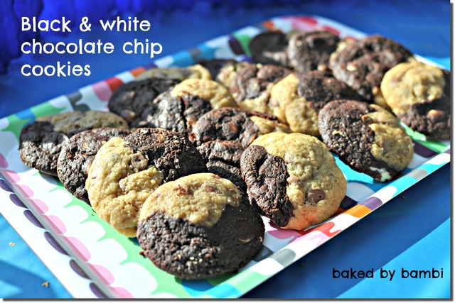 Black & white chocolate chip cookies
