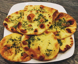 Oil-Free Vegan Garlic Cilantro Naan