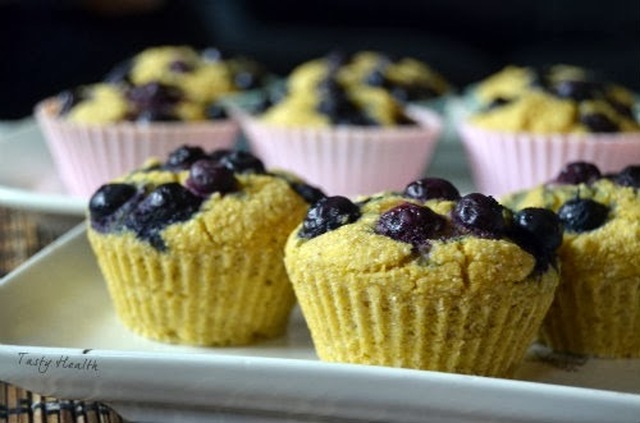 Blueberry cornbread muffins