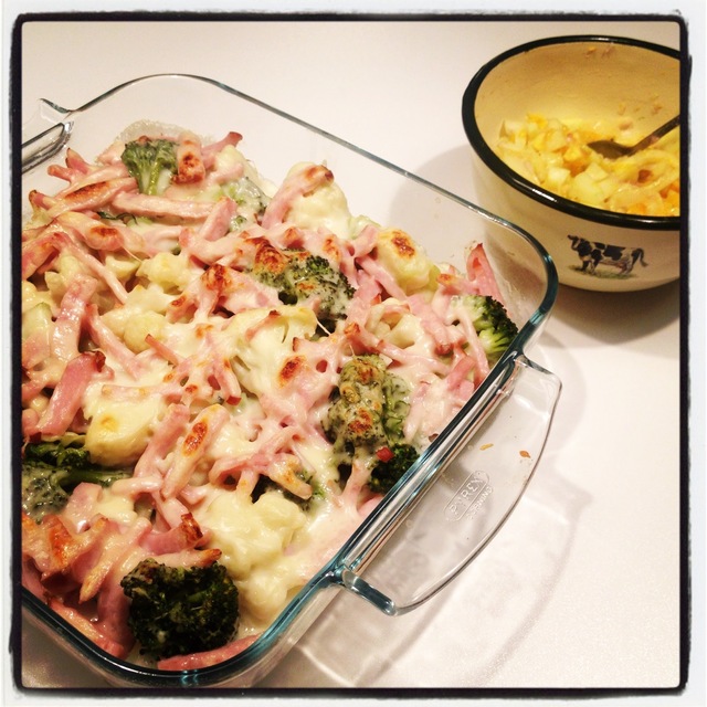 Broccoli och blomkålsgratäng med kalkon & fänkål-och apelsin salsa 10 propoints