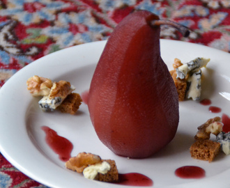 Nyårsmeny 2015 med Grevinnan och betjänten: avokadosoppa, serranolindad rödspätta & portvinskokt päron