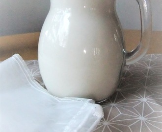 Mandelmjölk, mejerifri sås till inlagd sill, mandelsmoothie, ny blogginriktning och tankar om kokosoljan