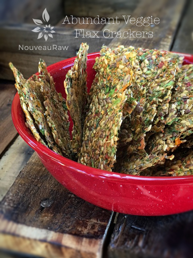 Abundant Veggie Flax Crackers (raw, vegan, gluten-free, nut-free)