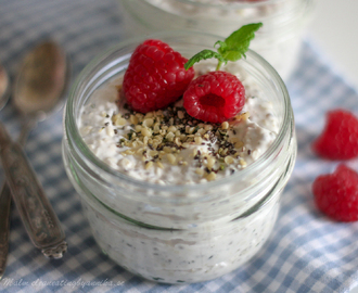 Over-nights-oats med hampafrö – lchf, paleo