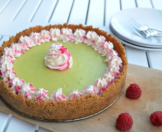 Raspberry key lime pie