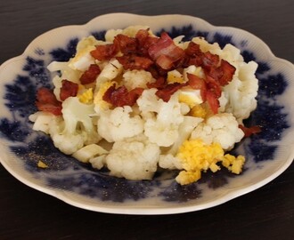 LCHF: Blomkål, bacon och ägg