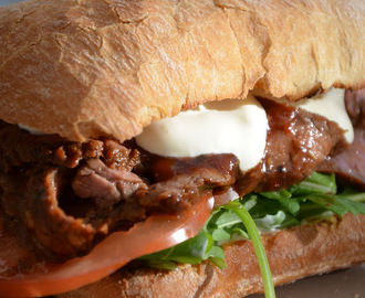 Grillad biffmacka (beef sandwich)