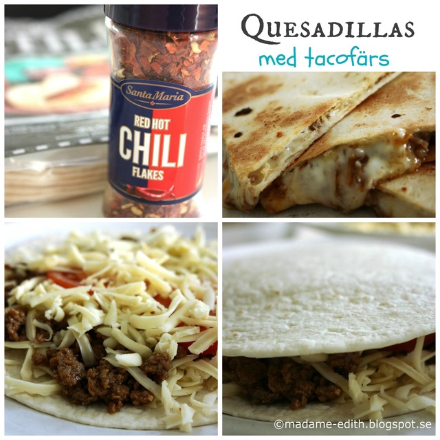 Quesadillas med tacofärs