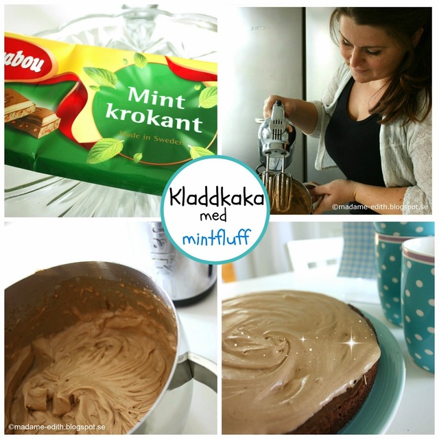 Madame Ediths kladdkaka med mintchokladfluff