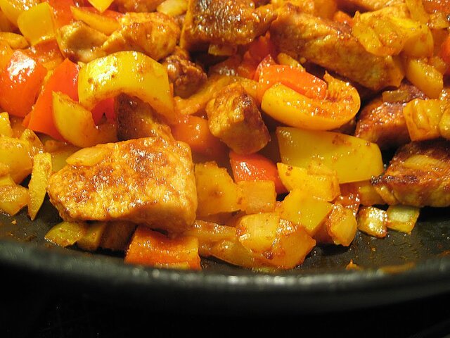 Fläskfilégryta med curry