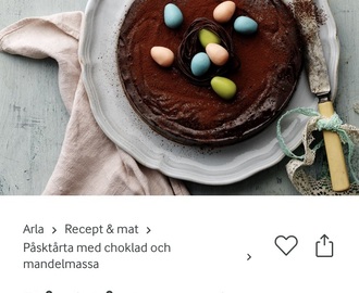 Påsktårta m choklad o mandelmassa - Arla