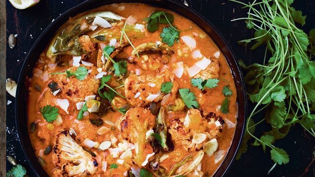 Rostad blomkålsgryta med curry