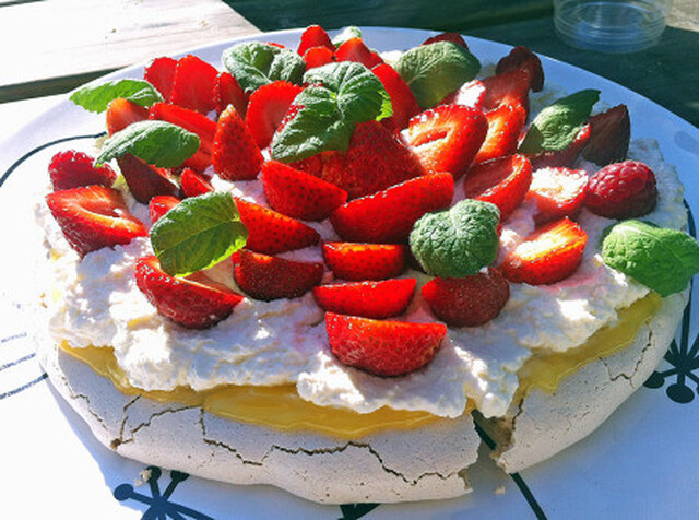 Pavlova-tårta på nationaldagen