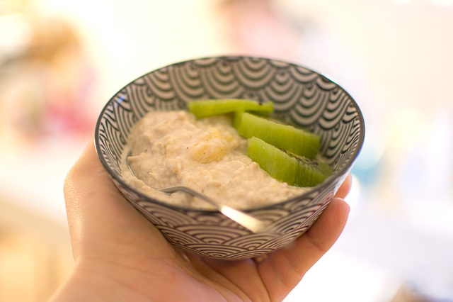 Overnight oats med banan