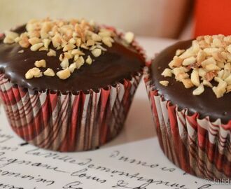 Choklad och hasselnöts muffins