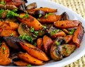 Roasted Carrots and Mushrooms with Thyme