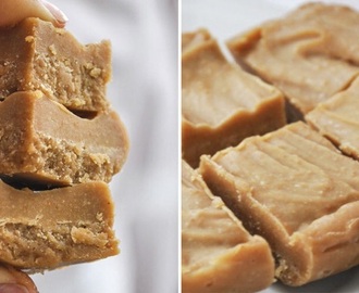 NYTTIG VEGANSK FUDGE MED JORDNÖTSSMÖR