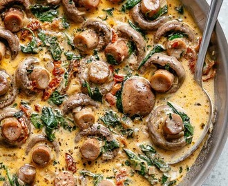 Creamy Garlic Butter Tuscan Mushrooms