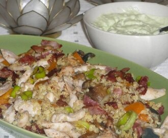 Kyckling- och baconcouscous