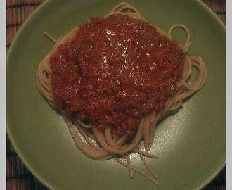 Spagetti med köttfärssås de luxe