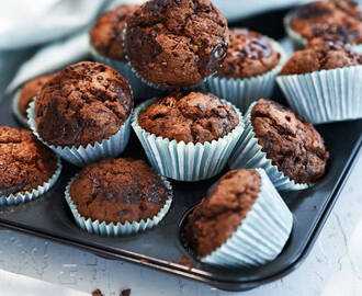 Glutenfria chokladmuffins