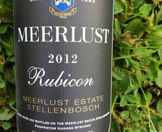 Meerlust Rubicon - ett vin som alltid levererar