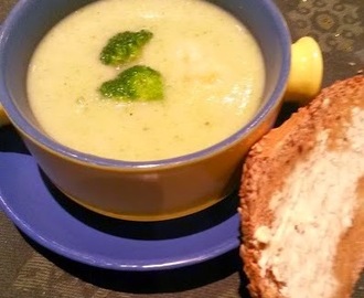 God och krämig Broccoli- Blomkål och potatissoppa