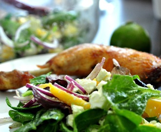 Fräsch Mangosallad med lime och fetaost...