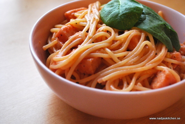 Spagetti med god tomatsås