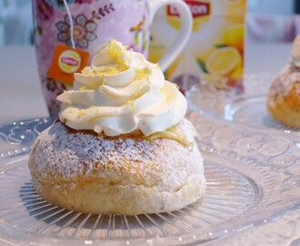 Påsksemla med Lemon Curd och Mandelmassa