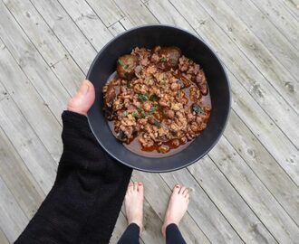 Coq au vin på kycklingfärs gjort i slow cooker - Leva sunt