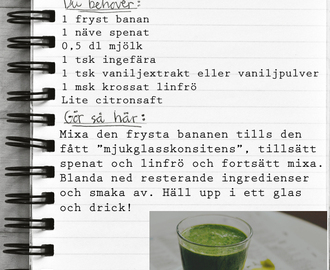 receptet till "grönt monster".