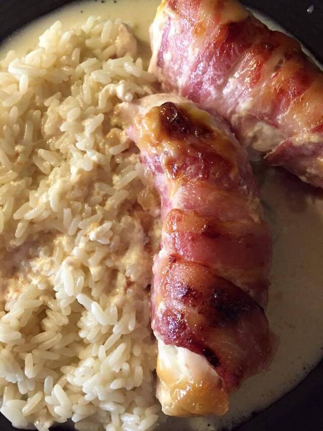 Baconlindad kycklingfilé