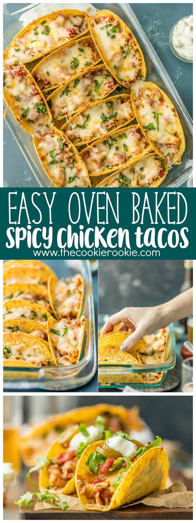 Easy Oven Baked Spicy Chicken Tacos