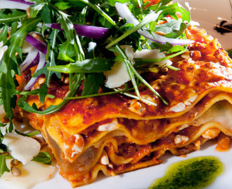 Urban Delis lasagne med MiFú Tomat & Örter istället för nötfärs