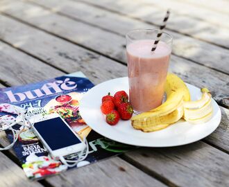 En morgonrunda & recept på en nyttig rabarbersmoothie