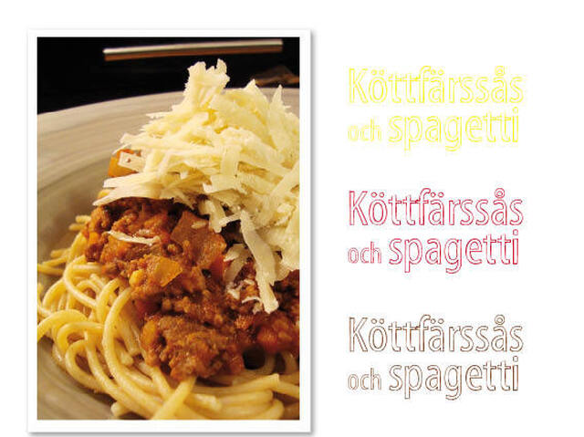 Köttfärssås och spagetti